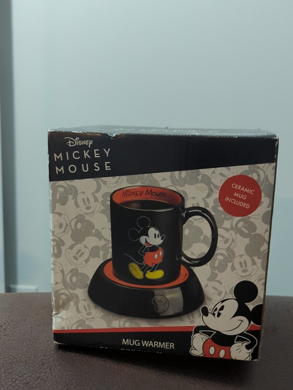 Disney Black and Red Mickey Mouse Mug with Warmer